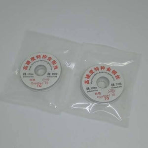 0.05 mm LCD Screen Separation High Hardness Special Gol Wire Cutting Line For Iphone Samsung Glass Wires Tools - two white circular spools of cutting wire individually sealed in clear plastic bags.