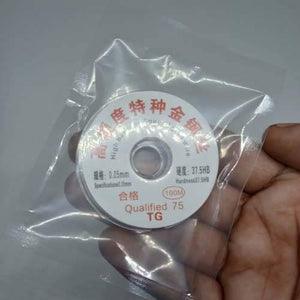 0.05 mm LCD Screen Separation High Hardness Special Gol Wire Cutting Line For Iphone Samsung Glass Wires Tools - a white spool of cutting wire in a clear plastic bag, showing specifications and hardness on its label.