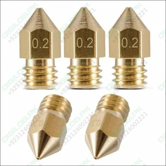0.2mm 3d Printing Nozzle Printer Accessories Mk8 Brass