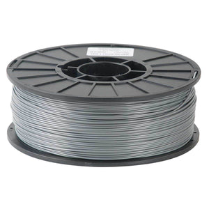 1/2kg 500 Gram 1.75mm ABS 3d Printer Filament Spool Filament - a silver filament coil wound on a black plastic spool with a label on the top flange.