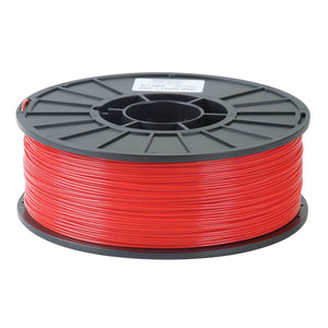 1/2kg 500 Gram 1.75mm ABS 3d Printer Filament Spool Filament - a red plastic filament coiled around a black circular spool with a label on top.