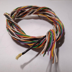 1 Meter 10pcs Hard Jumper Wires 100cm Spiral Wrap Wires 10 Core Cable - shown as a coiled bundle of multi-coloured insulated wires with exposed ends.