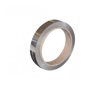 1 Meter 18650 Nickel Strip Belt Tape Li-ion Battery Connector Spcc Spot Welding BMS Parts 0.12mm 10mm - a roll of shiny silver metallic strip coiled around a circular cardboard core.