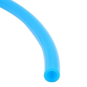 1 Meter 6mm Polyurethane Plastic Mist Pipe - shown as a close-up of a single length of flexible, bright blue plastic tubing with a hollow circular end.