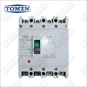 100a Tomzn Tom7-125/4300 Mccb 100a 4 Pole Circuit Breaker