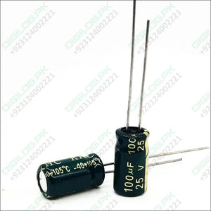 Aluminium 100uf 25v Electrolytic Polar Capacitor