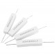 10Watt 10 Ohm Ceramic Cement Resistor - High Power, Fixed 5% Tolerance - shown as a group of four white rectangular ceramic resistors with wire leads extending from each end.