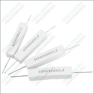 10Watt 10 Ohm Ceramic Cement Resistor - High Power Fixed 5% Tolerance