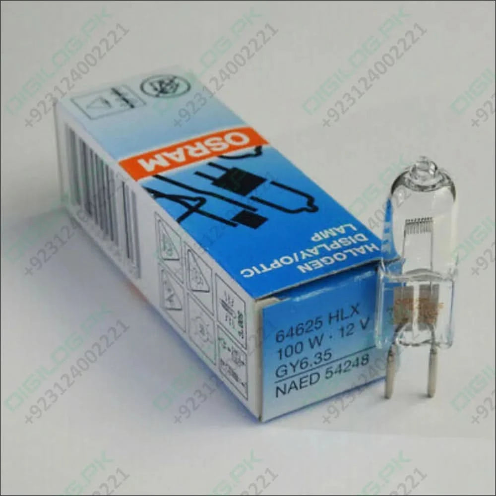 12V 100W Halogen Bulb For Bio Medical Instruments 64625 HLX 900LM 3450K WARM WHITE GY6.35 HALOGEN LAMP