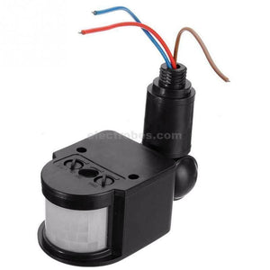 12V Automatic Infrared PIR Motion Sensor Detector Switch - three adjustment knobs on top and three exposed coloured wires.