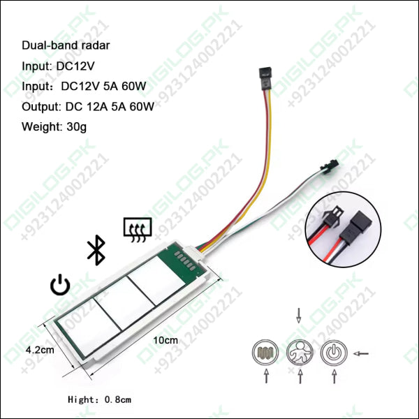 12W Three-Button Inductive Stepless Temperature Touch Sensor Color Adjustment for Bathroom Mirror Dimming and Defogging