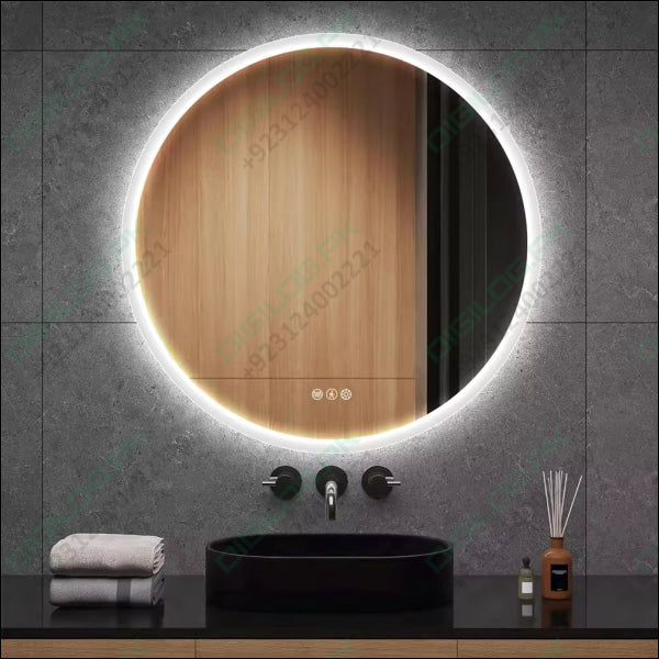 12W Three-Button Inductive Stepless Temperature Touch Sensor Color Adjustment for Bathroom Mirror Dimming and Defogging