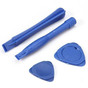 14 Pcs Repair Tools Screwdrivers Kit For Smartphone Pc Tablet 2811 - two blue plastic pry bars and two blue triangular opening picks.