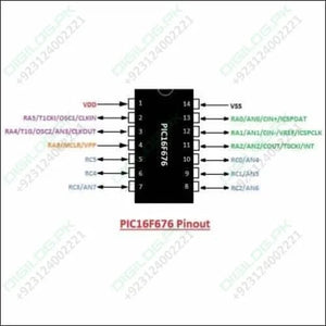14 Dip 8 Bit Microcontroller Pic16f676