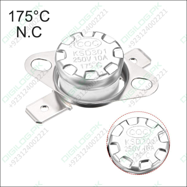 175°C Normally Closed Thermostat Thermal Temperature KSD301 Switch NC