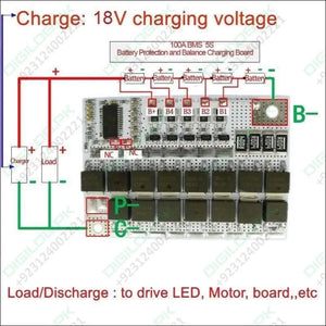 3.7v 18650 3s 4s 5s Bms 100a Li-ion Lmo Ternary Lithium