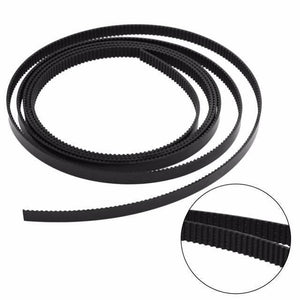 1meter 7mm Width GT3 Open Timing Belt For CNC And 3d Printer - shown as a coiled black toothed belt with an inset close-up of the teeth.