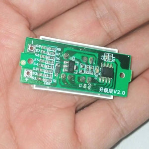1s To 8s Adjustable Lithium Battery Fuel Gauge LED Display Battery Capacity Indicator Board Module - a close-up of the green circuit board showing the V2.0 label and battery terminals.