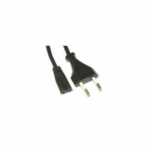 2 Pin 2.5A 250V Radio AC Power Cord Cable - a black power cable with a two-pin AC wall plug on one end and a two-hole female connector on the other.