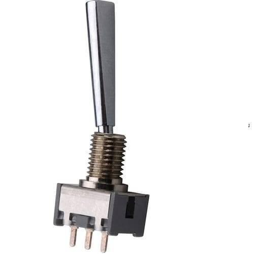 2 Position Long Toggle Switch Frsky Taranis - shown as a silver-toned metal switch with a long handle and three connector pins at the base.