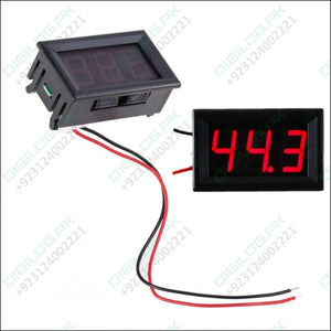 2 Wire DC 7-100V 0.56’’ Mini Digital red LED Display Volt Meter Voltmeter Voltage Meter Panel Digital Voltmeter Gauge