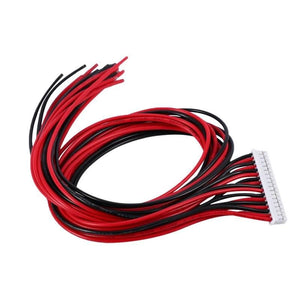 20A 16S 60V BMS 18650 Lithium Li Polymer Protection Board BMS With Heatsink For E-bike Electric Scooter - a white multi-pin connector attached to several red and black wires.