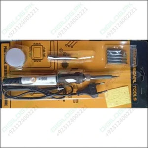 Temperature Control Soldering Iron With 4 Multi function Tip + sponge 908 220v 60w price in pakistan