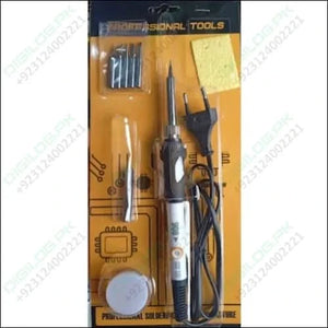 Temperature Control Soldering Iron With 4 Multi function Tip + sponge 908 220v 60w price in pakistan