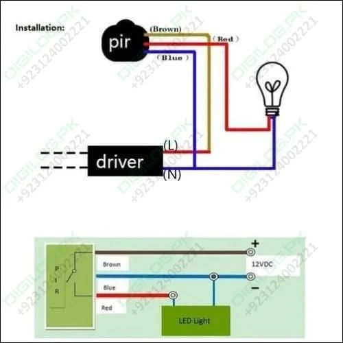 220v Automatic Infrared Pir Led Motion Sensor Detector
