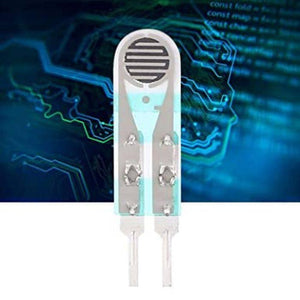 22MMX8MM Force Sensor Fsr Piezo Pressure Transducer - a thin, light blue rectangular sensor with a circular black patterned sensing area and two pins.