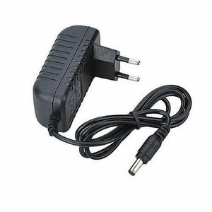 24V 1.5A AC DC Power Supply Adapter Charger - a black wall-plug power adapter with a long attached cable ending in a cylindrical DC barrel connector.