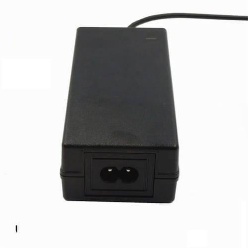 24V 2.5A Adapter AC To DC Switching Power Supply For LED Cctv LCD - a black rectangular power brick featuring a two-pin AC input port on the front and a power cable.