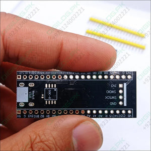 256KB ROM Back Pill Development Board STM32F401 STM32F401CCU6 IC V3.0 - shown as a black rectangular circuit board with header pins and a yellow pin header.