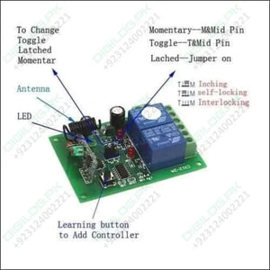2 Channel Rf Wireless System Remote Control Switch Module