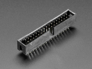 2x17 34 Pin IDC Box Header 0.1 / 2.54mm Pitch - a black, rectangular plastic connector with two rows of vertical metal pins and a center keying slot.