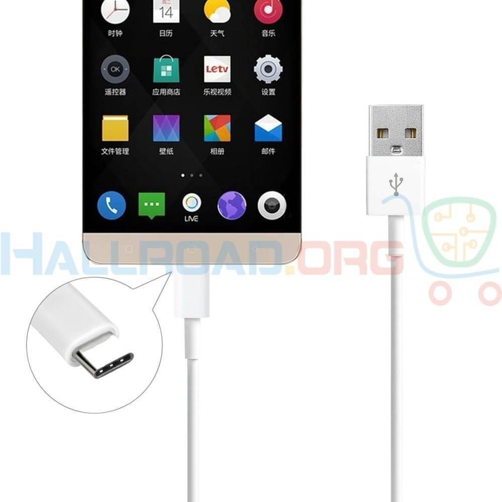 3.1 Type c Data Fast Charging Cable - a white USB-A to USB-C cable and a smartphone screen displaying app icons and a close-up of the connector.