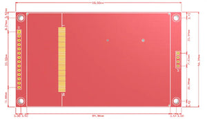 3.5 inch TFT LCD ILI9488 module PCB dimensions and mounting hole layout