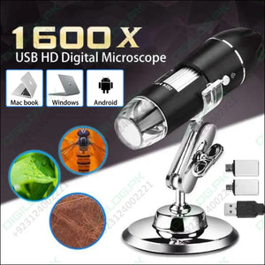 3 IN 1 1600X Zoom 8 LED USB Microscope Digital Magnifier Endoscope Video Camera