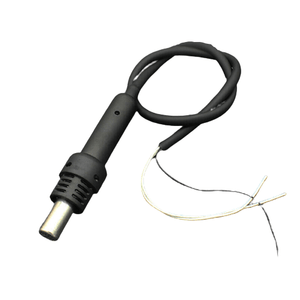 3 Wire 220VAC 250W Hot Air Desolder Gun Handle - a black cylindrical handle with a metal nozzle and three exposed wires extending from the cable.