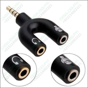 3.5mm Audio Jack To Headphone Microphone Splitter Converter