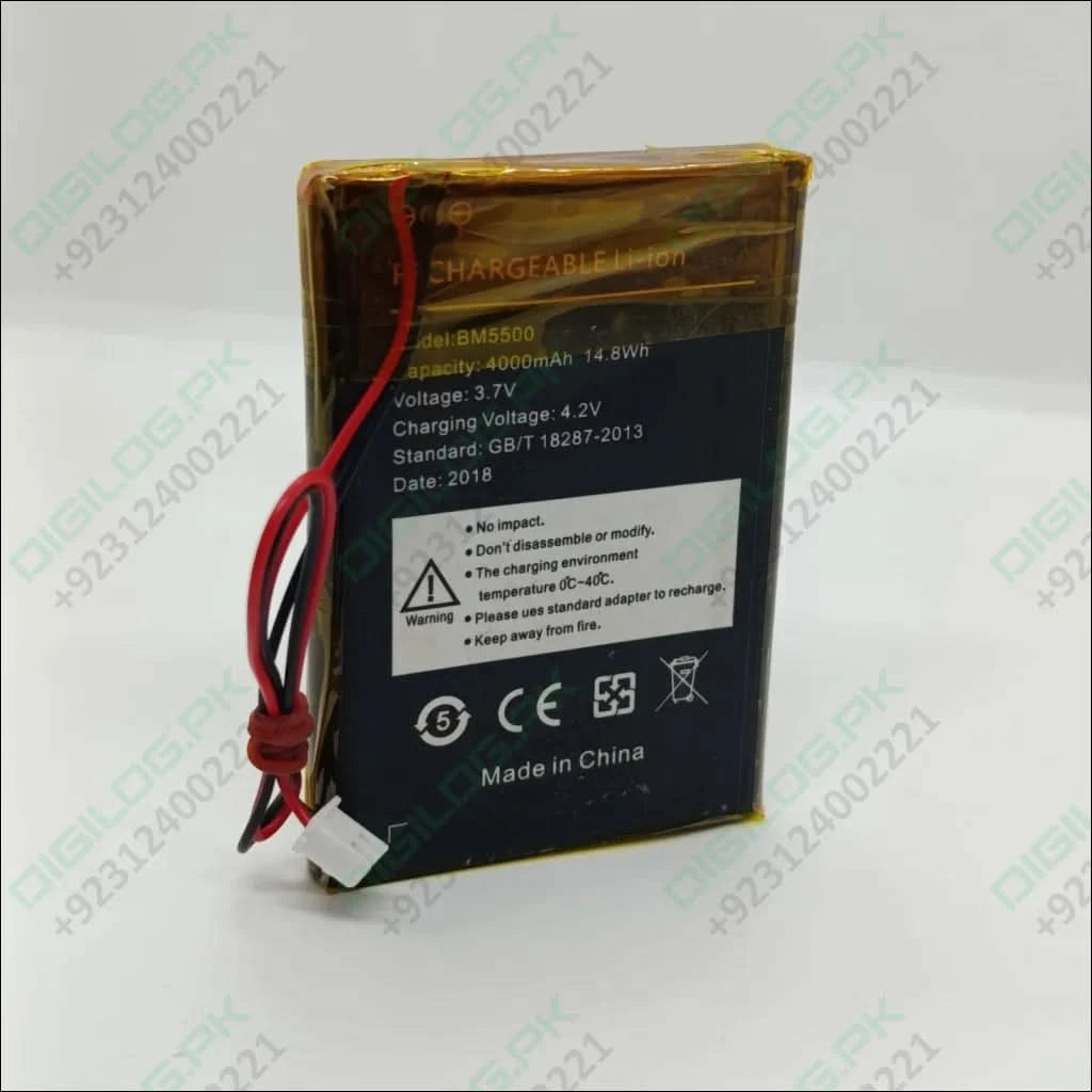 3.7v 4000mA Li Ion Battery With JST 2.54MM Connector 14.8Wh