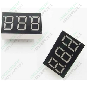 3 Digit Common Cathode 7 Segment Led Display