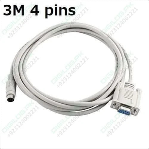 3 Meter Rs232 Db9 To 4 Pin Female-male Plc Programming