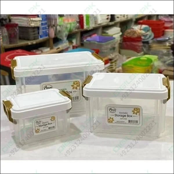 3 Pcs Stackable Smart Storage Containers Boxes
