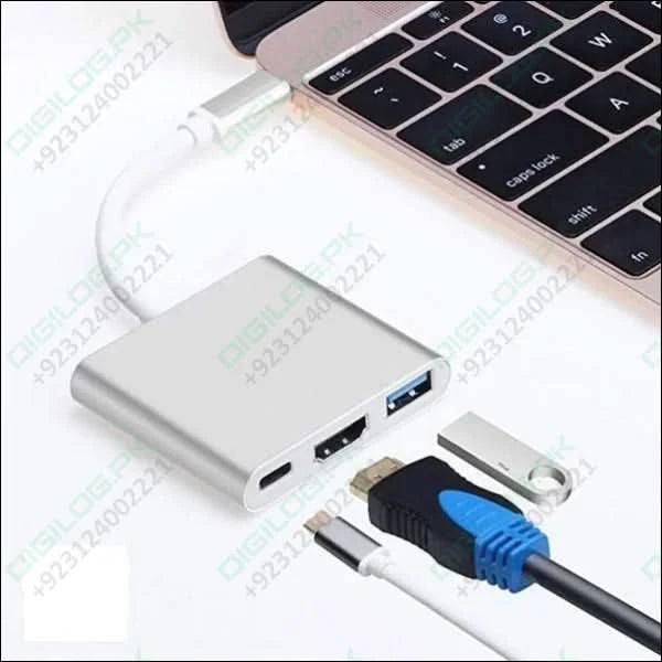 3in1 Multiport Type-c Usb To Hdmi Adapter 3.0 Charging Port