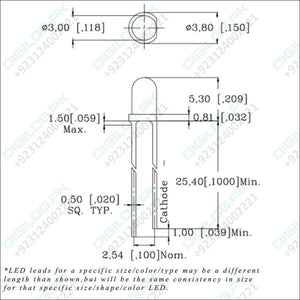 3mm Red Led Super Bright Crystal Type