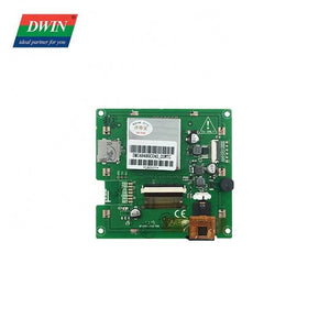 4.0 Inch HMI LCD Display DMG48480C040_03W Commercial Grade - the green rear circuit board with a central ribbon cable, SD card slot, and a barcode label.