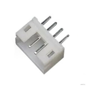 4 Pin JST Connector Male - 2.0mm Pitch - a white plastic connector with four vertical metal pins arranged in a single row.