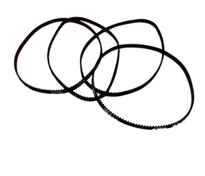 40-s2m-254 Synchro-link Sts (neoprene) Timing Belt - shown as a collection of four black, circular toothed timing belts arranged on a white background.