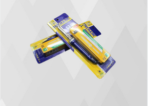 40W Hk-640 Mechanic Soldering Iron - shown in its blue and yellow retail blister packaging, with one unit displayed outside the package.